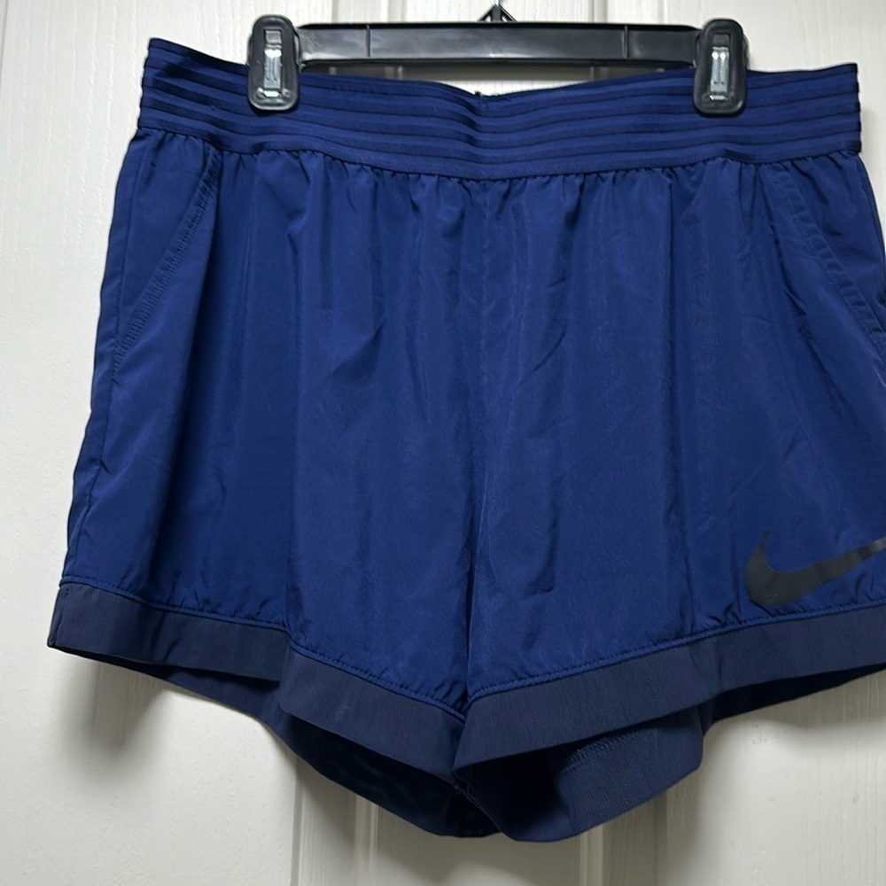 NIKE DRi-Fit Navy Blue Nylon Athletic Shorts Sz XLarge
